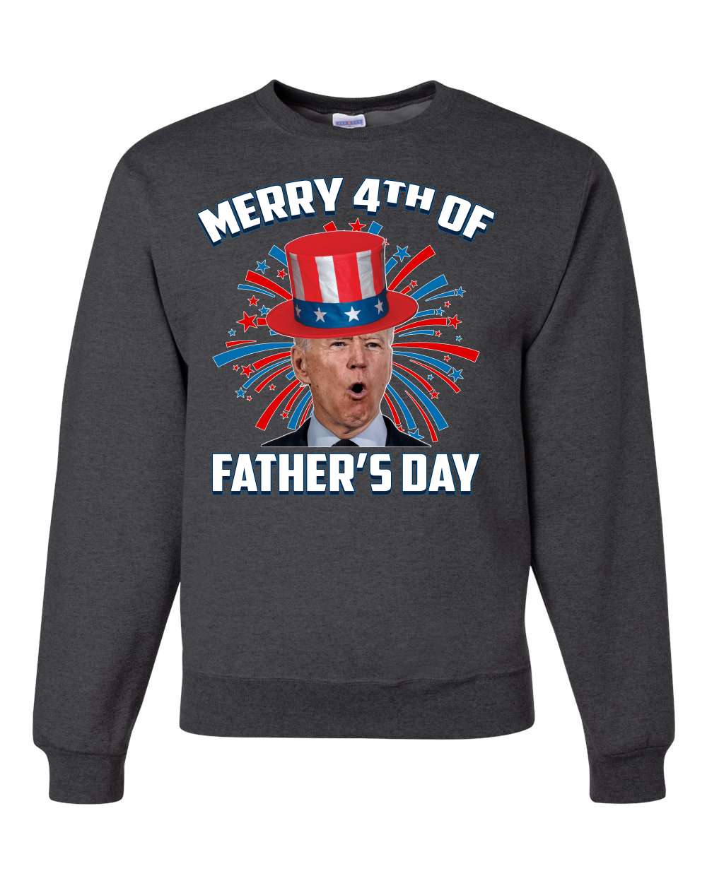 Joe Biden Merry 4th Of Father's Day Funny 4th of July Unisex Crewneck Sweatshirt - Picture 7 of 23