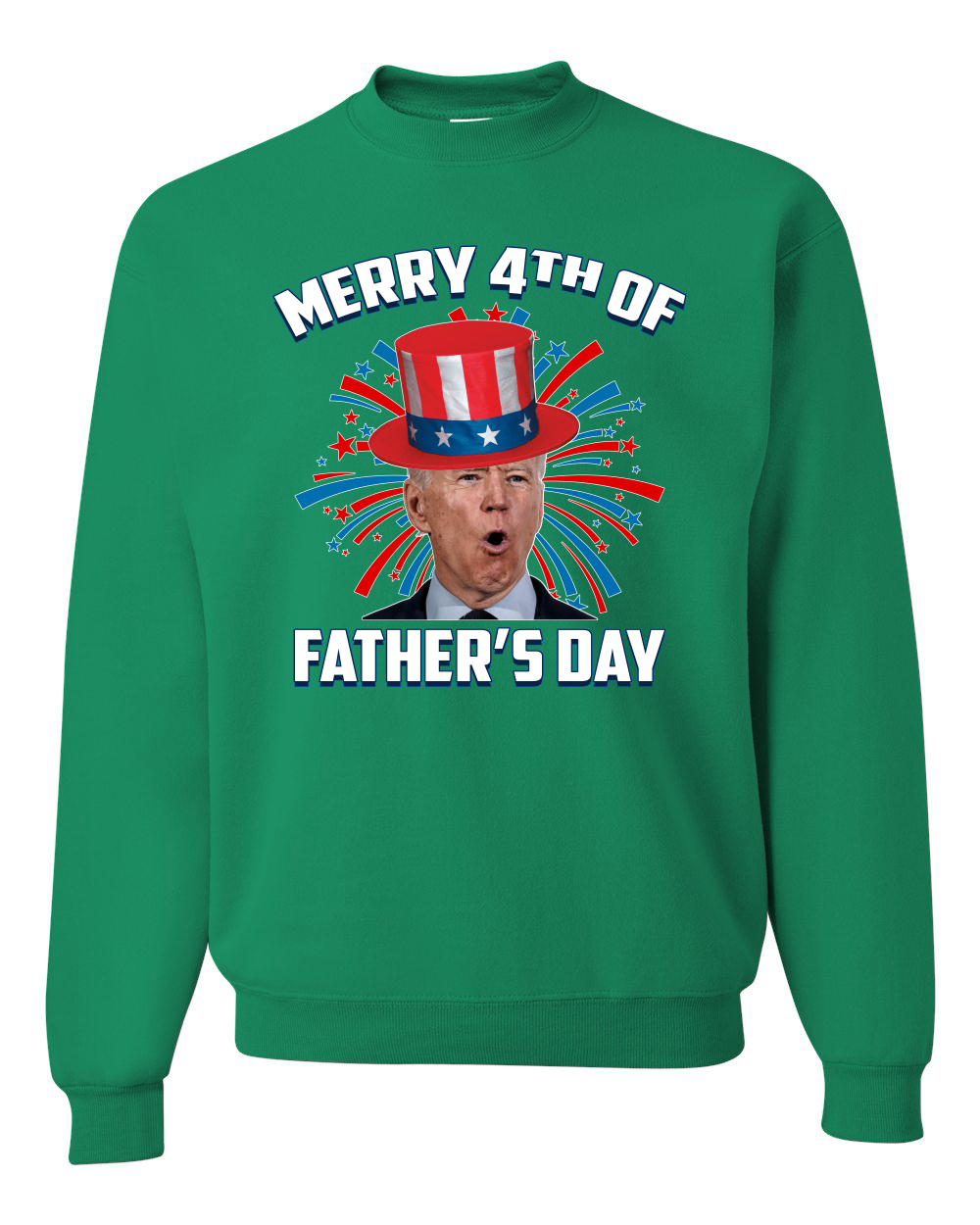 Joe Biden Merry 4th Of Father's Day Funny 4th of July Unisex Crewneck Sweatshirt - Picture 9 of 23