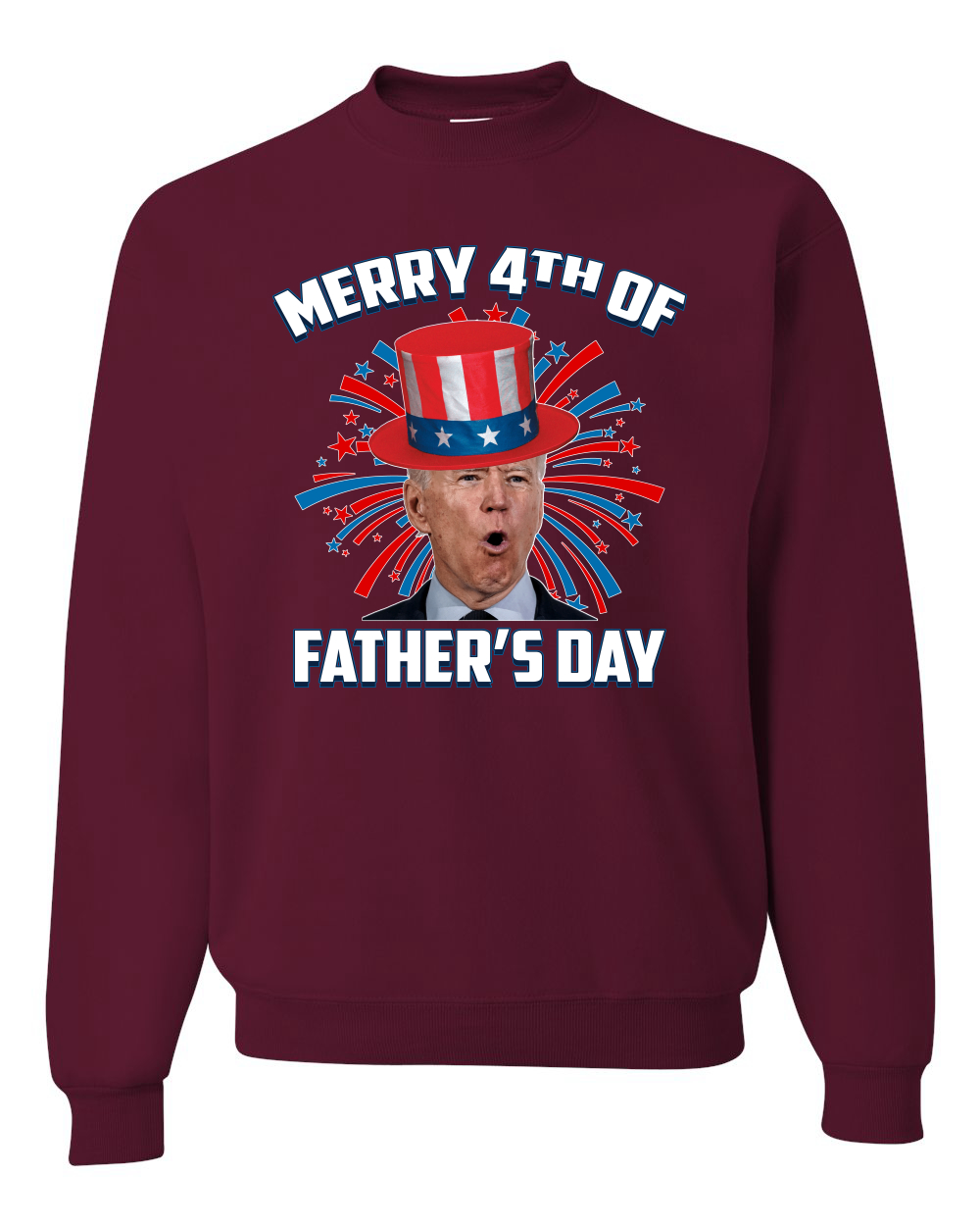 Joe Biden Merry 4th Of Father's Day Funny 4th of July Unisex Crewneck Sweatshirt - Picture 11 of 23