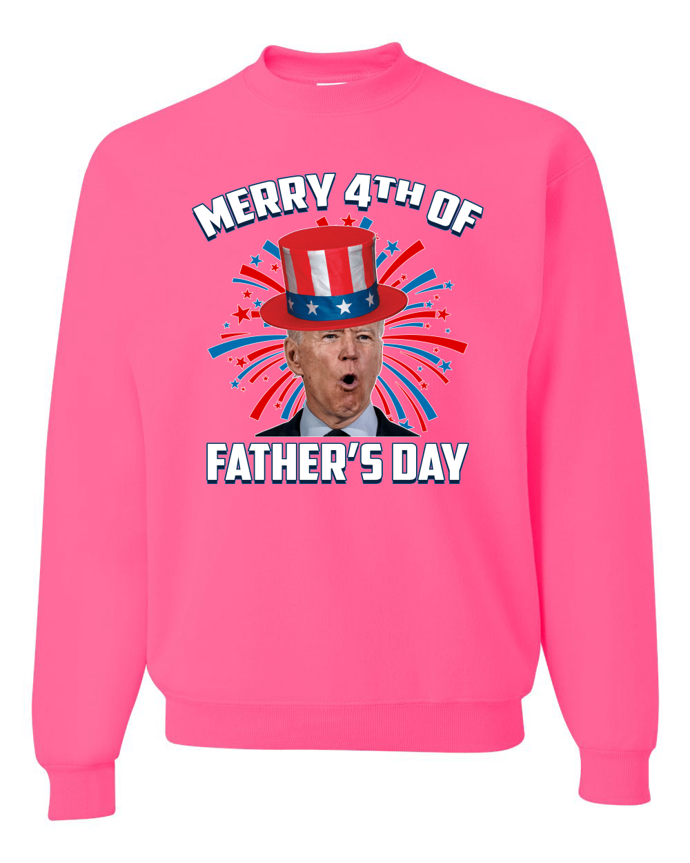 Joe Biden Merry 4th Of Father's Day Funny 4th of July Unisex Crewneck Sweatshirt - Picture 13 of 23