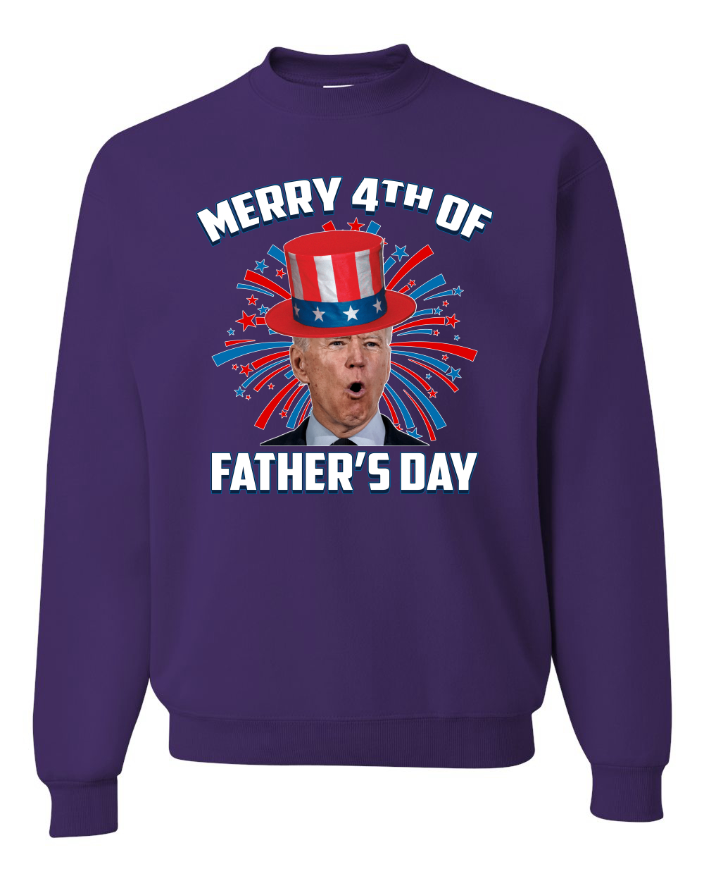 Joe Biden Merry 4th Of Father's Day Funny 4th of July Unisex Crewneck Sweatshirt - Picture 15 of 23