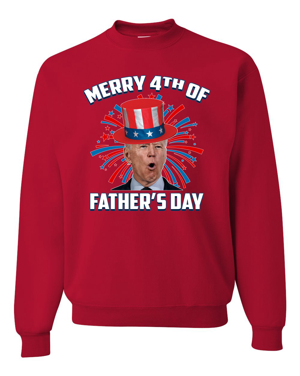 Joe Biden Merry 4th Of Father's Day Funny 4th of July Unisex Crewneck Sweatshirt - Picture 16 of 23