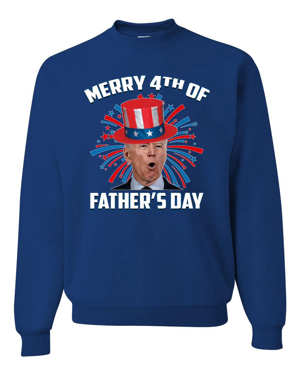 Joe Biden Merry 4th Of Father's Day Funny 4th of July Unisex Crewneck Sweatshirt - Picture 17 of 23