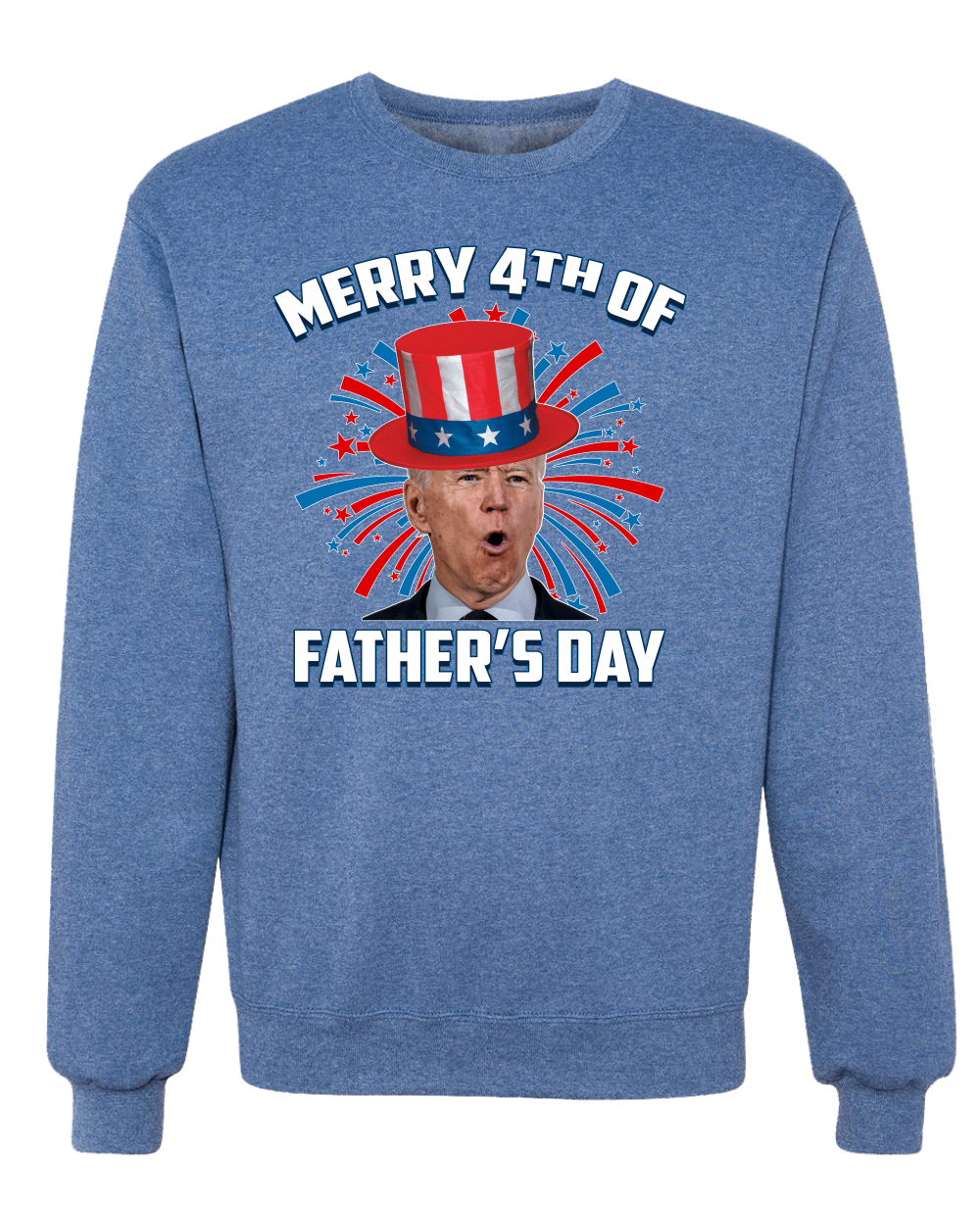Joe Biden Merry 4th Of Father's Day Funny 4th of July Unisex Crewneck Sweatshirt - Picture 18 of 23