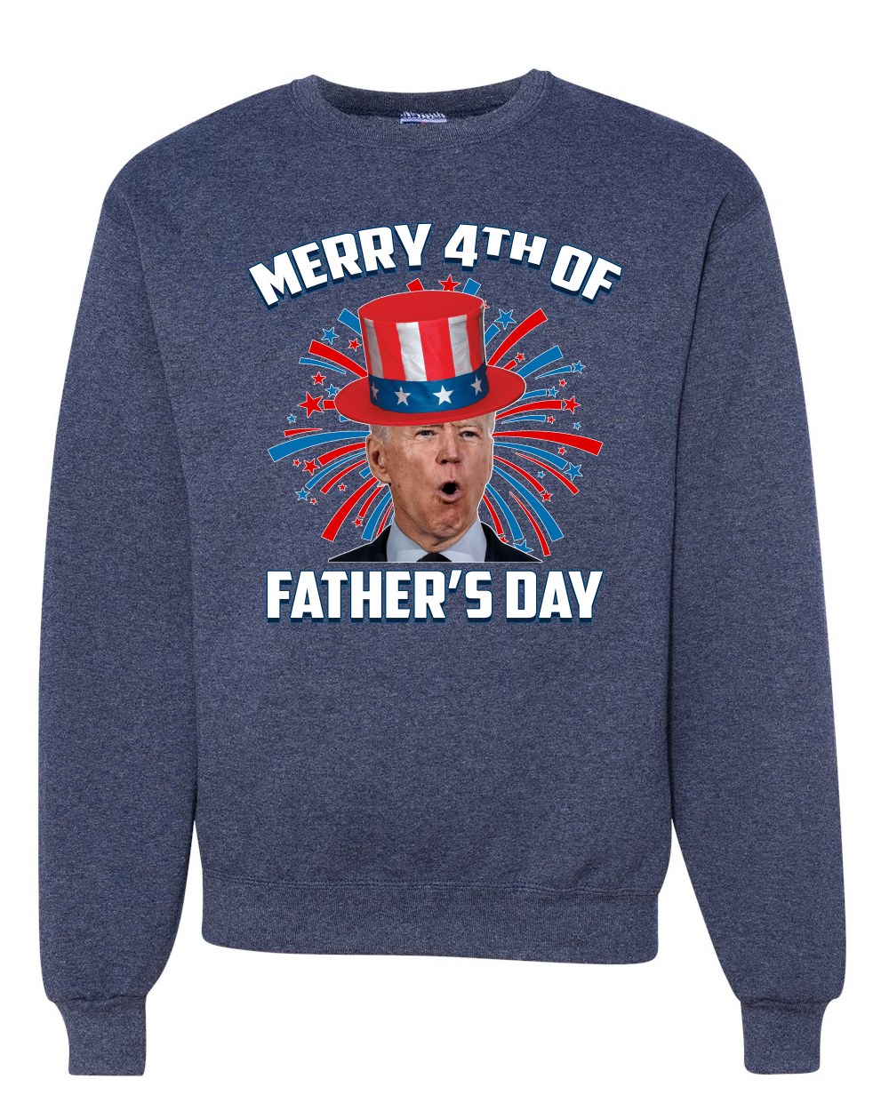 Joe Biden Merry 4th Of Father's Day Funny 4th of July Unisex Crewneck Sweatshirt - Picture 19 of 23
