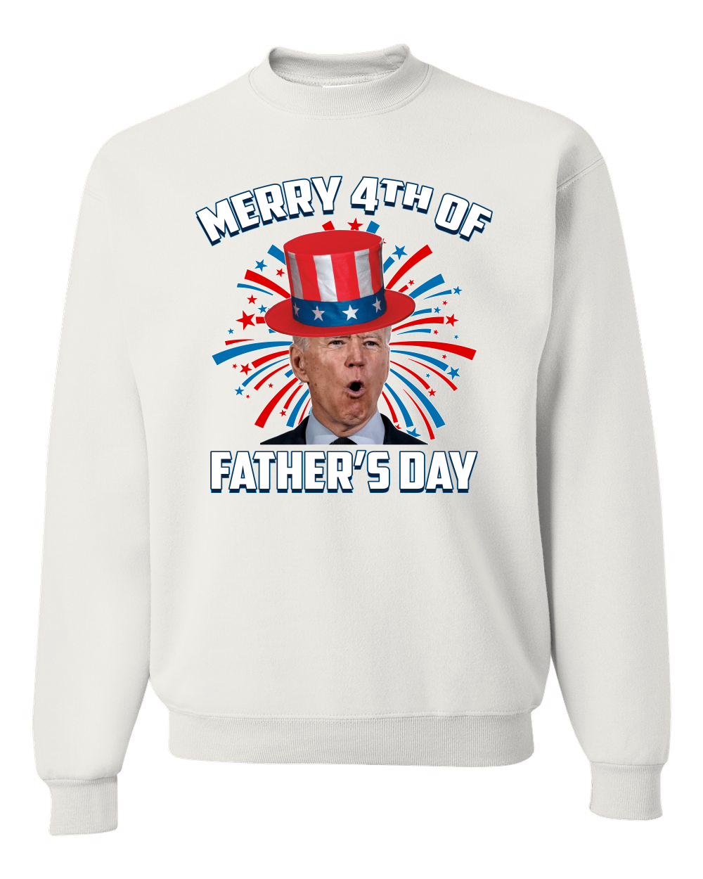 Joe Biden Merry 4th Of Father's Day Funny 4th of July Unisex Crewneck Sweatshirt - Picture 21 of 23