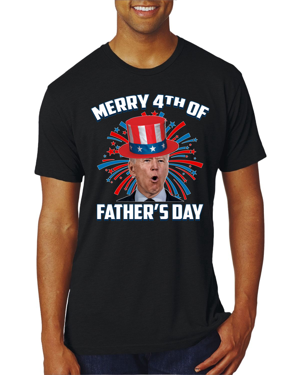 Joe Biden Merry 4th Of Father's Day Funny 4th of July Men Premium Tri Blend - Picture 14 of 17