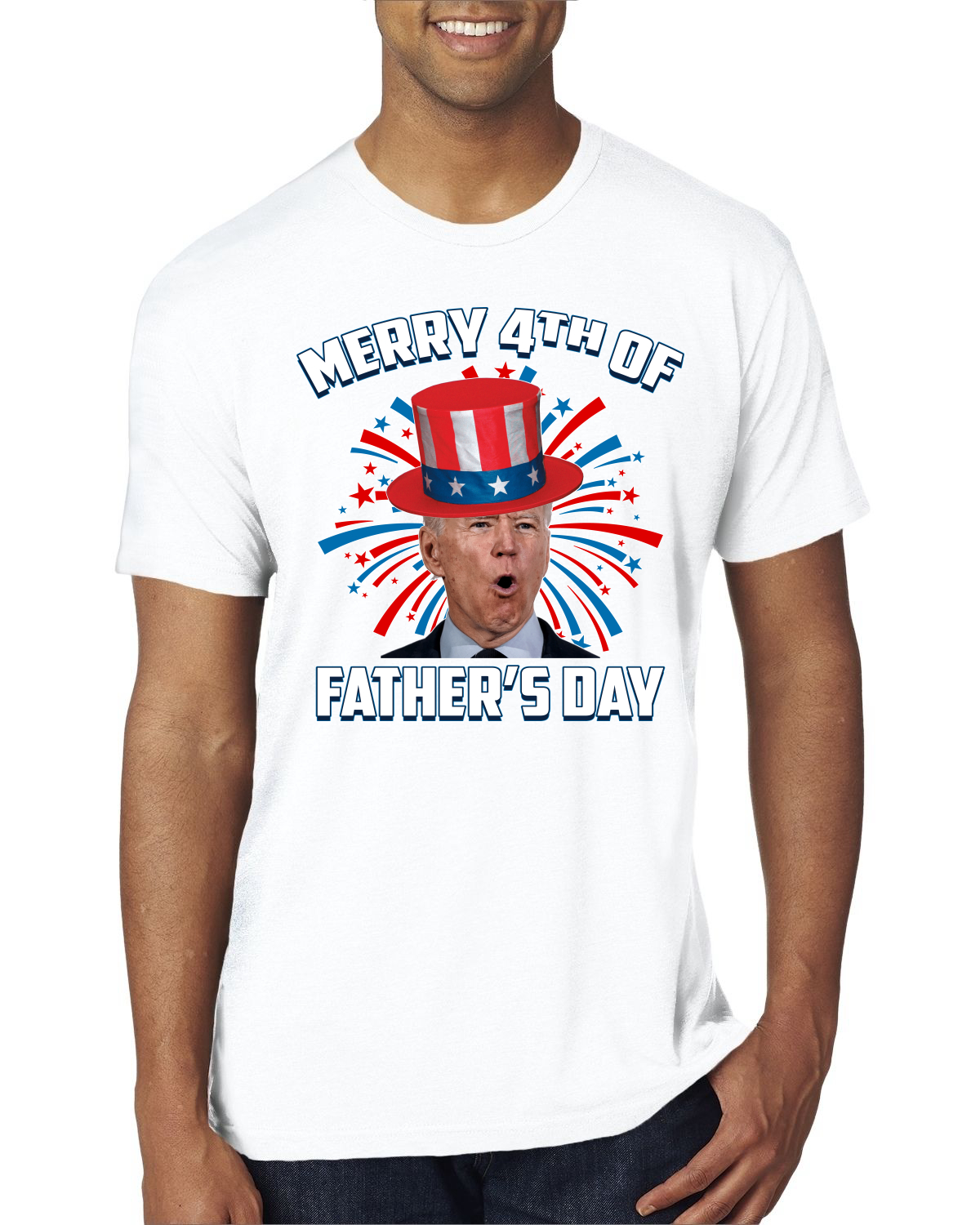 Joe Biden Merry 4th Of Father's Day Funny 4th of July Men Premium Tri Blend - Picture 17 of 17