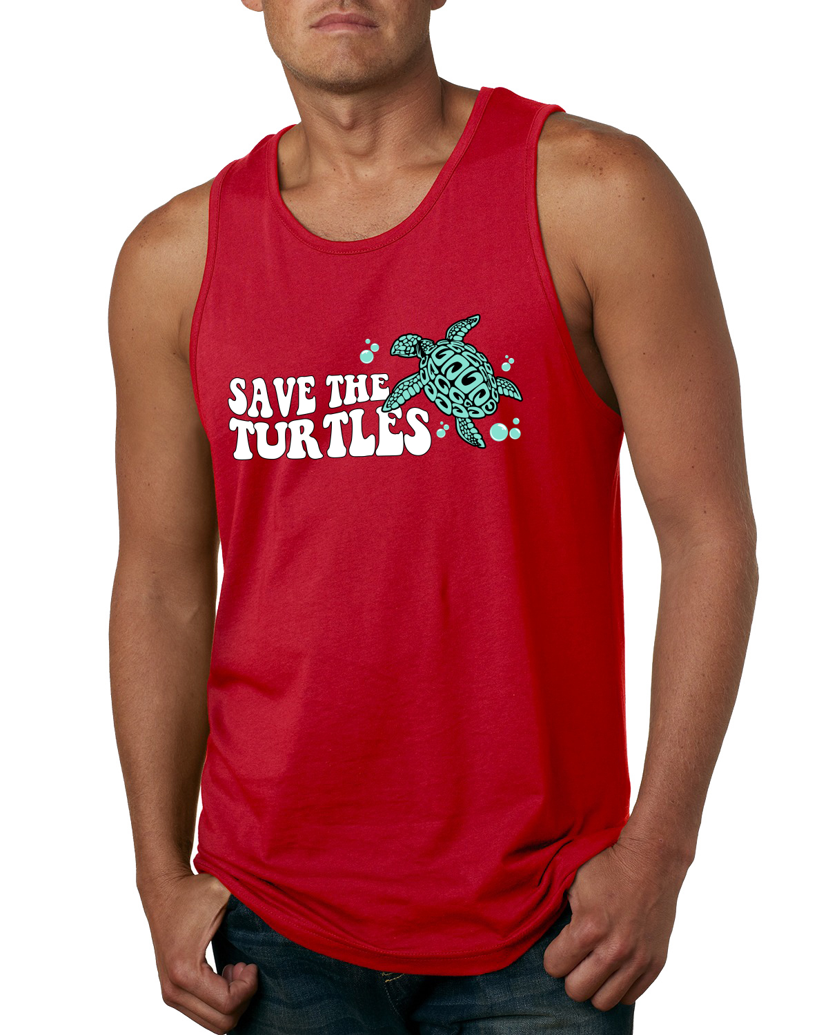 Save The Turtles Streetwear Men Tank Top - Picture 6 of 7