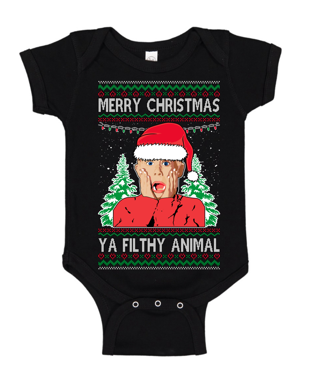 Feliz Navidad Ya Animal Sucio Navidad Bebé Creeper Unisex Infantil Body - Imagen 1 de 6