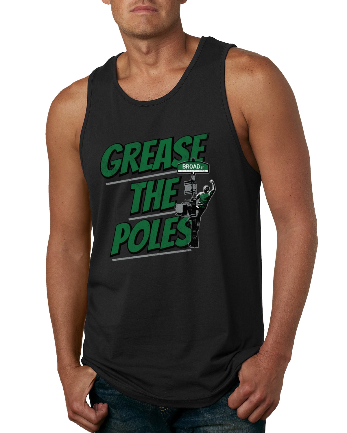 Grease the Poles Broad Street Philadelphia Fußball Philly Eagles Männer Tank Top - Bild 3 von 4