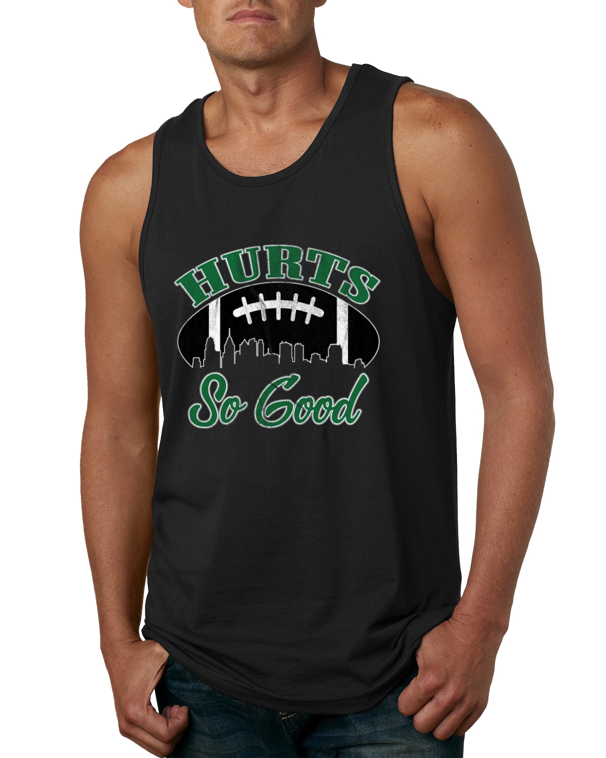Hurts So Good Philadelphia Football City Philly Eagles Männer Grafik Tank Top - Bild 3 von 4