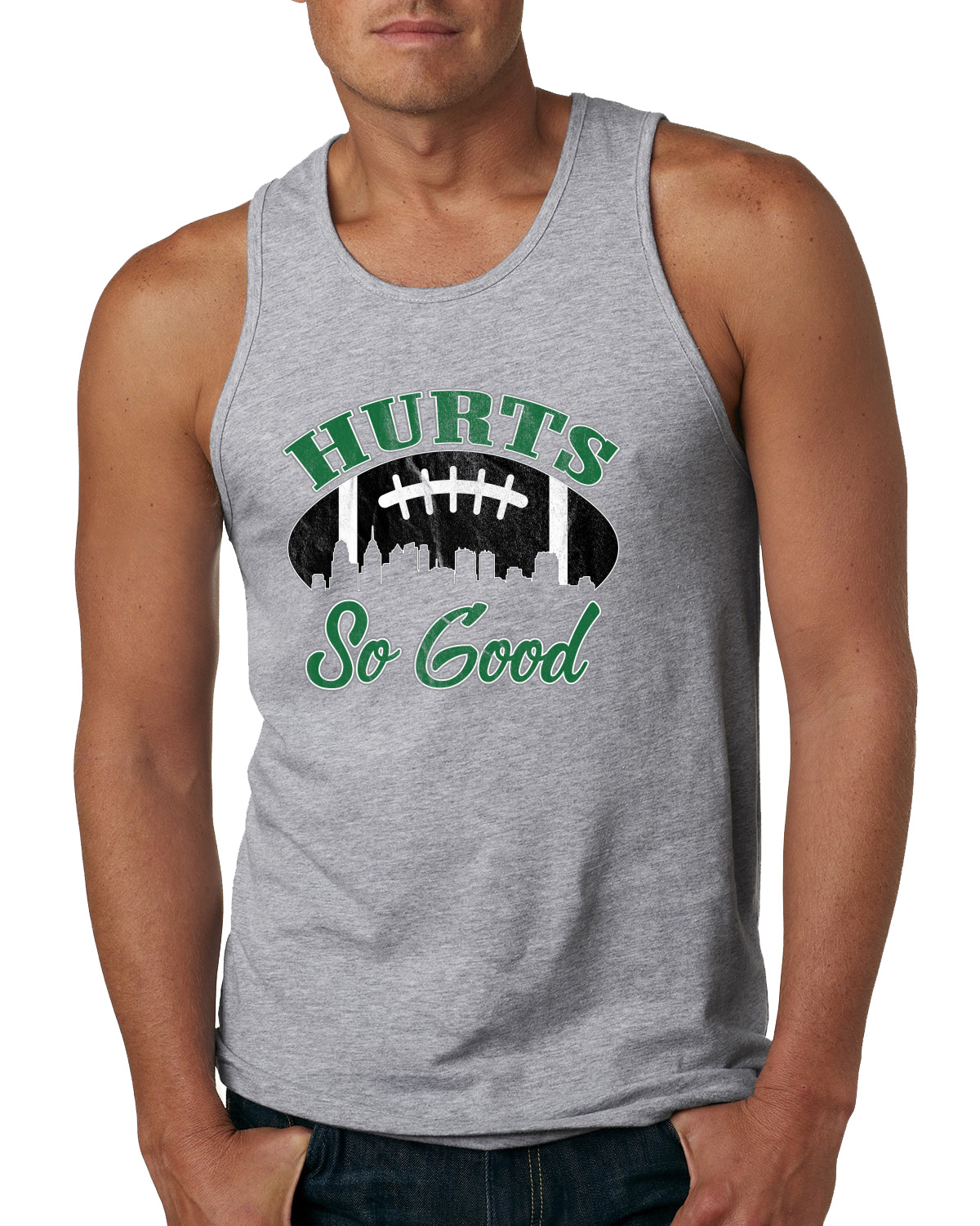 Hurts So Good Philadelphia Football City Philly Eagles Männer Grafik Tank Top - Bild 4 von 4