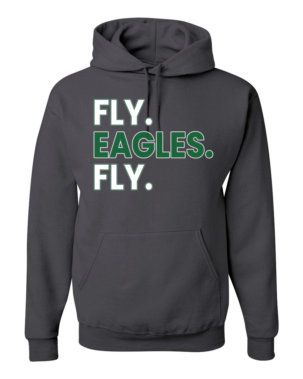 Wild Bobby Fly Eagles Fly Philly Football Sports Men Long Sleeve Shirt,  Heather Grey, Large 