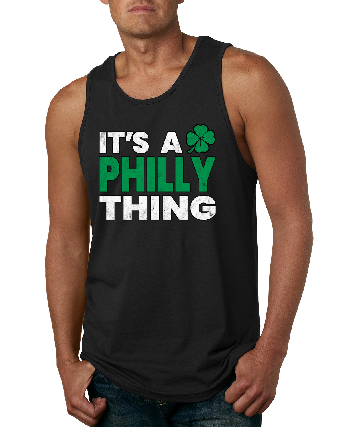 Its A Philly Thing Irish Clover St Patricks Day Herren Grafik Tank Top - Bild 3 von 4