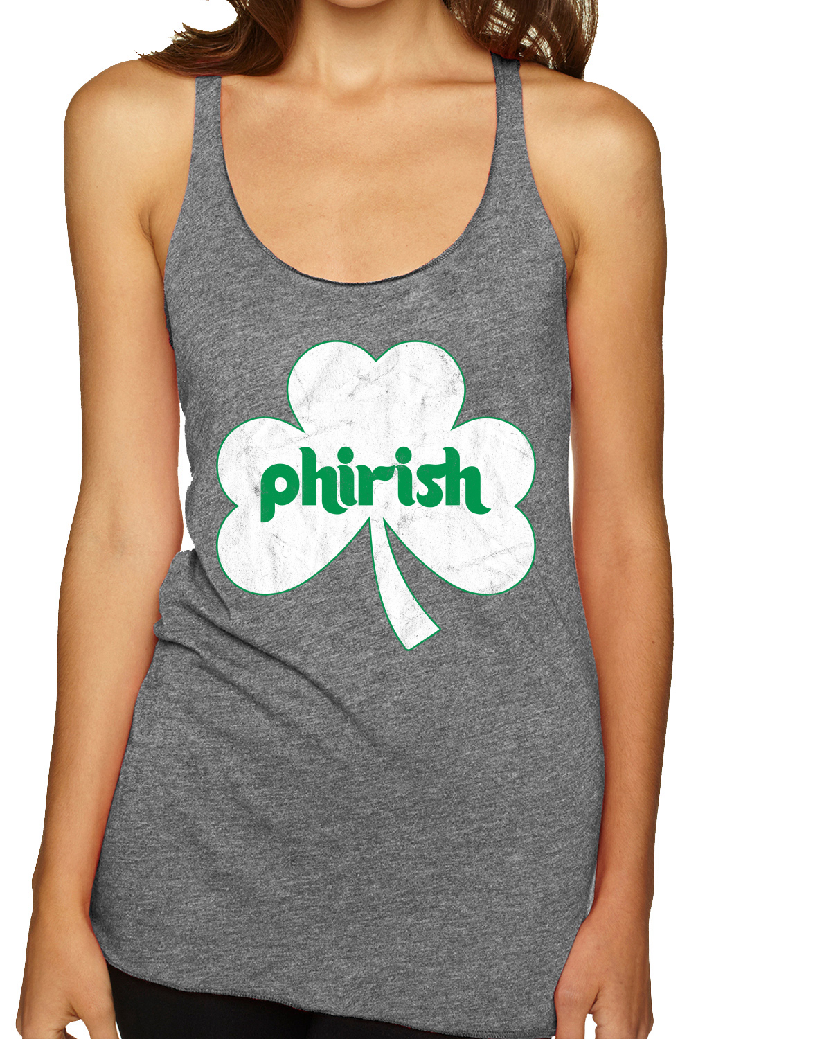 Camiseta sin mangas Phirish Philadelphia Irish Pride Trébol St Patricks Día Racerback - Imagen 4 de 5