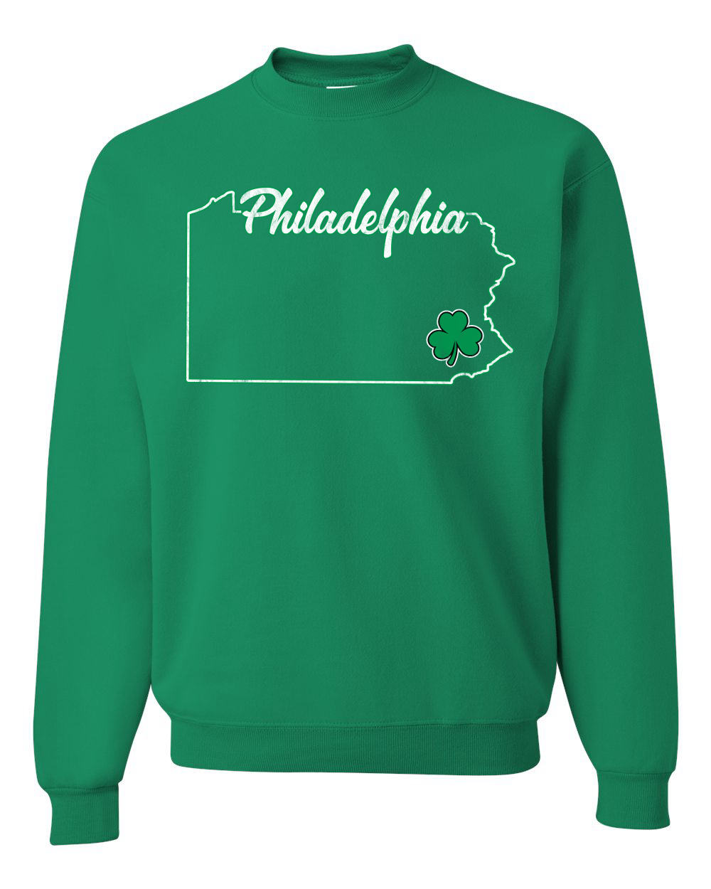 Cubierta unisex cuello redondo unisex del día de San Patricio del Estado Philadelphia Pa - Imagen 6 de 6