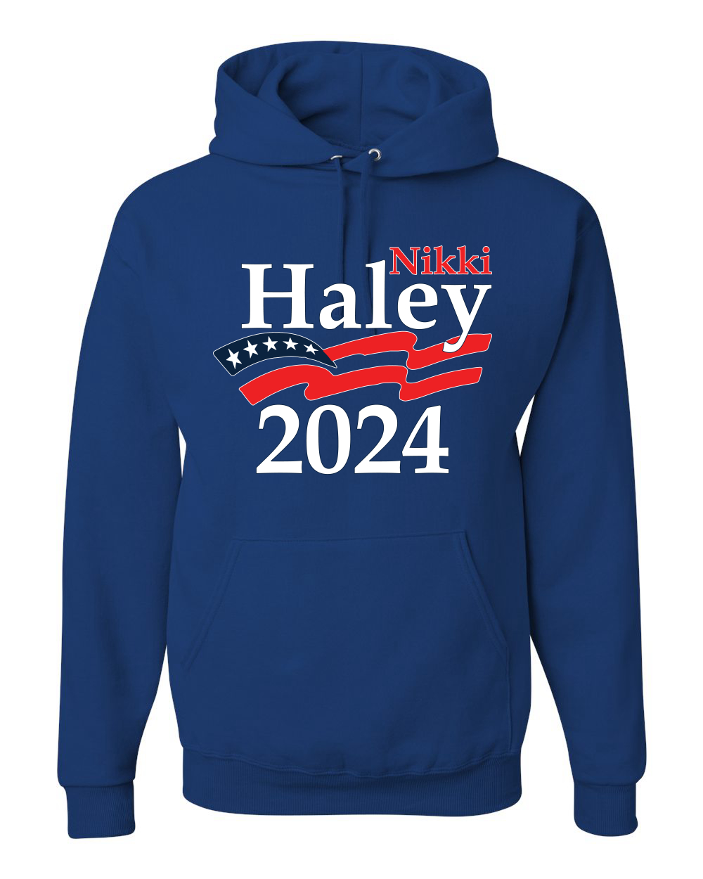 Haley 2024 Waving Flag American Pride Unisex Graphic Hoodie Sweatshirt - Picture 7 of 8