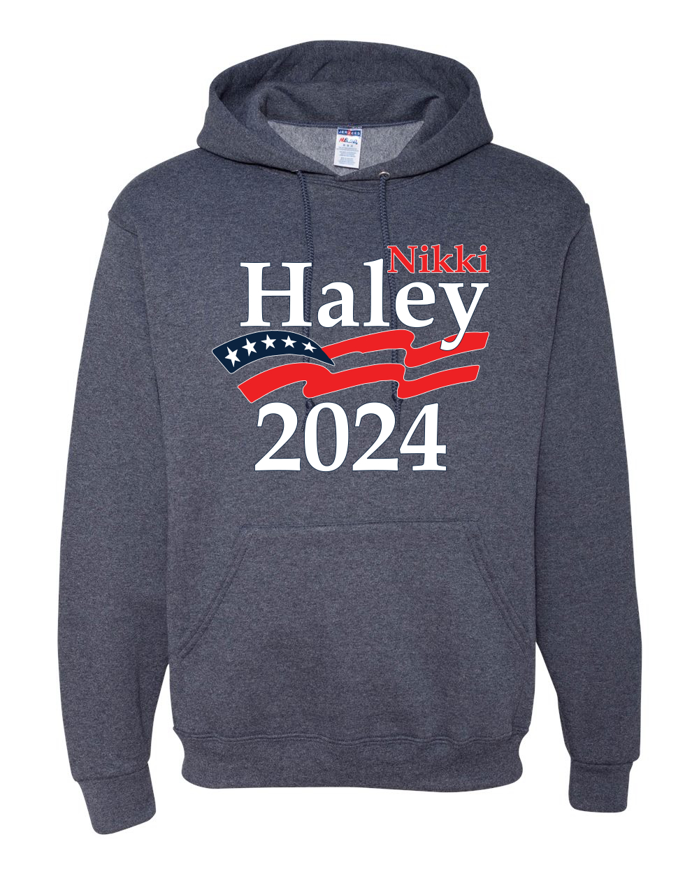 Haley 2024 Waving Flag American Pride Unisex Graphic Hoodie Sweatshirt - Picture 8 of 8