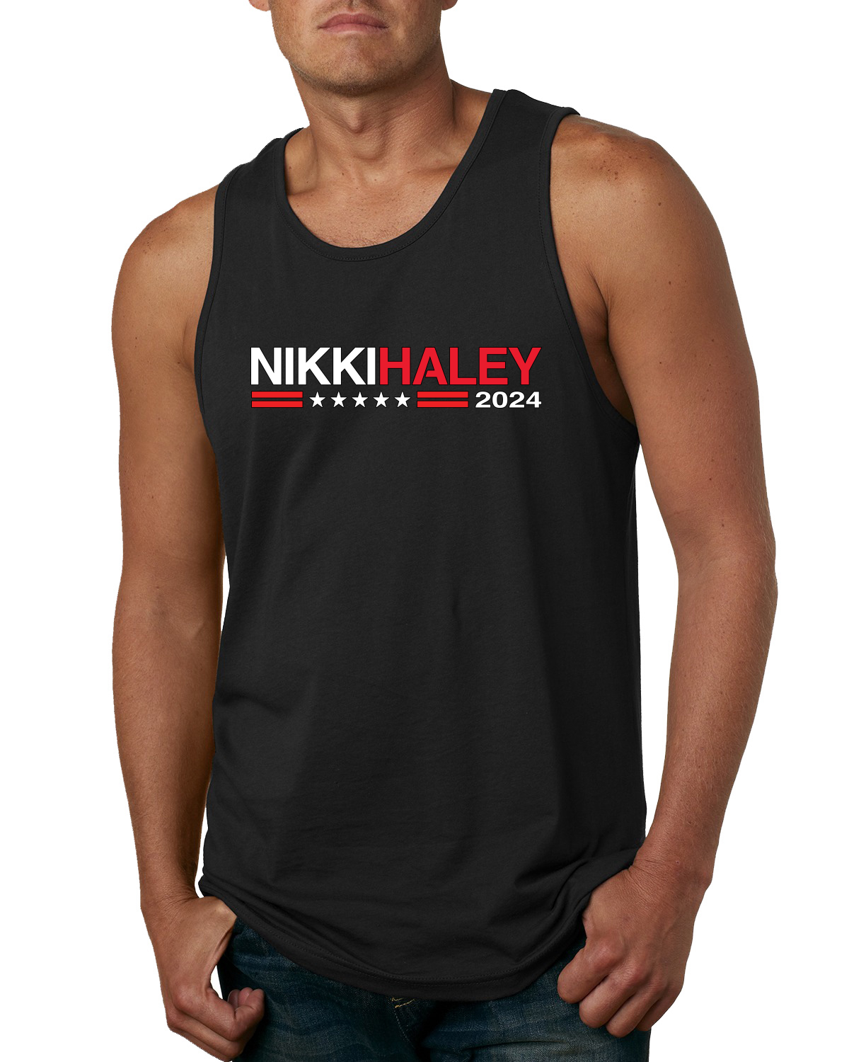 2024 President Nikki Haley American Pride Men Graphic Tank Top - Picture 3 of 7