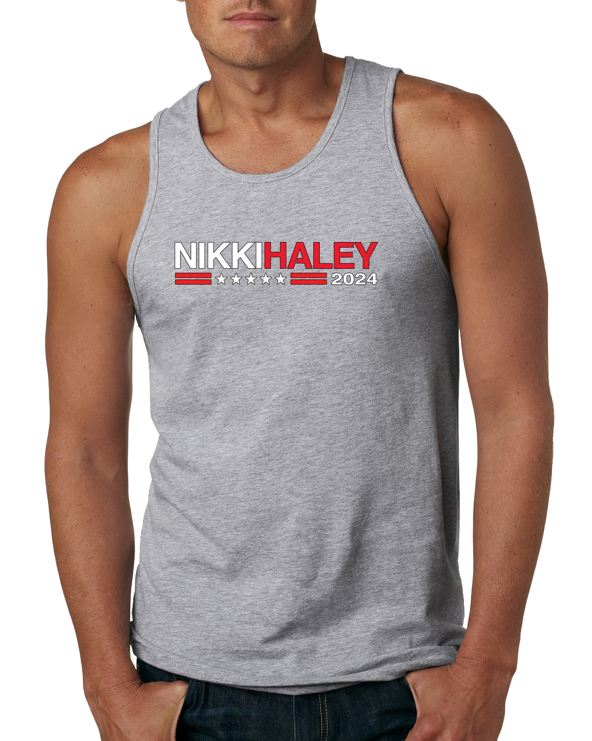 2024 President Nikki Haley American Pride Men Graphic Tank Top - Picture 4 of 7