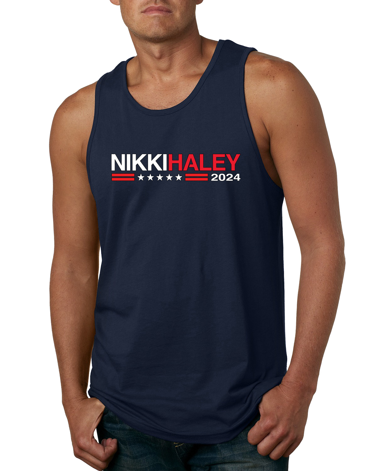 2024 President Nikki Haley American Pride Men Graphic Tank Top - Picture 5 of 7
