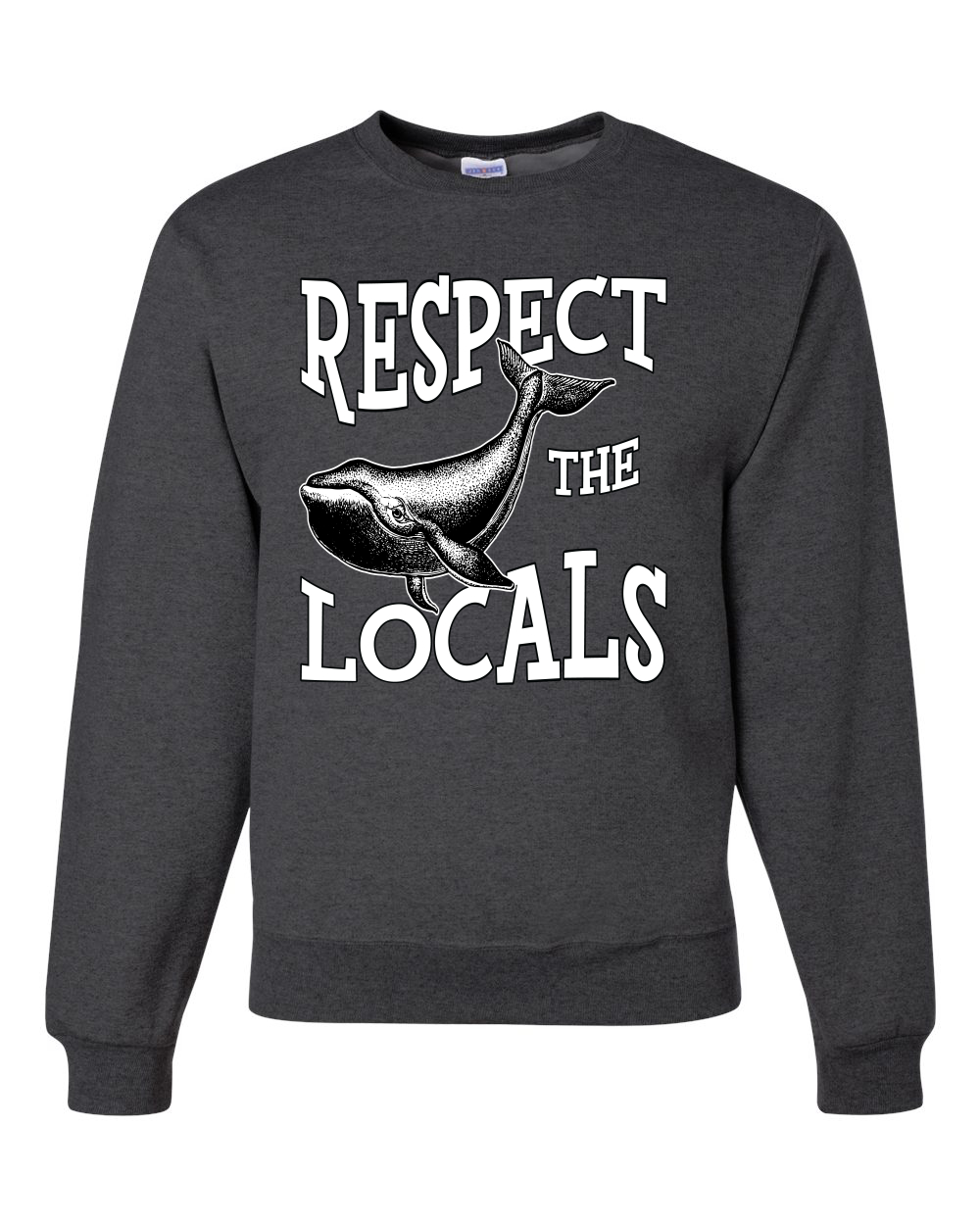 Respect The Locals Save Our Oceans Whale Animals Men Women Sweatshirt - Picture 5 of 12