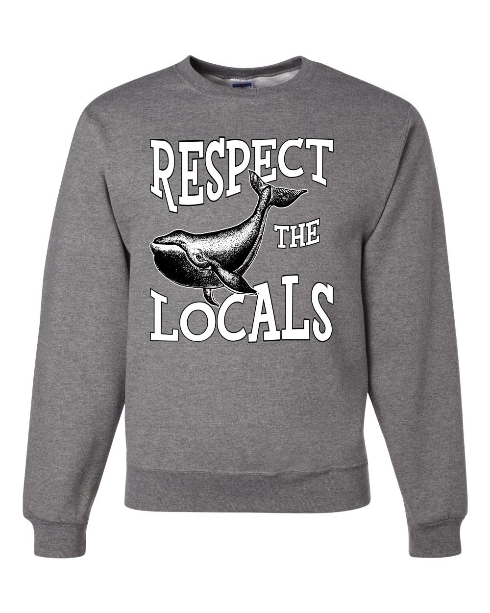 Respect The Locals Save Our Oceans Whale Animals Men Women Sweatshirt - Picture 6 of 12