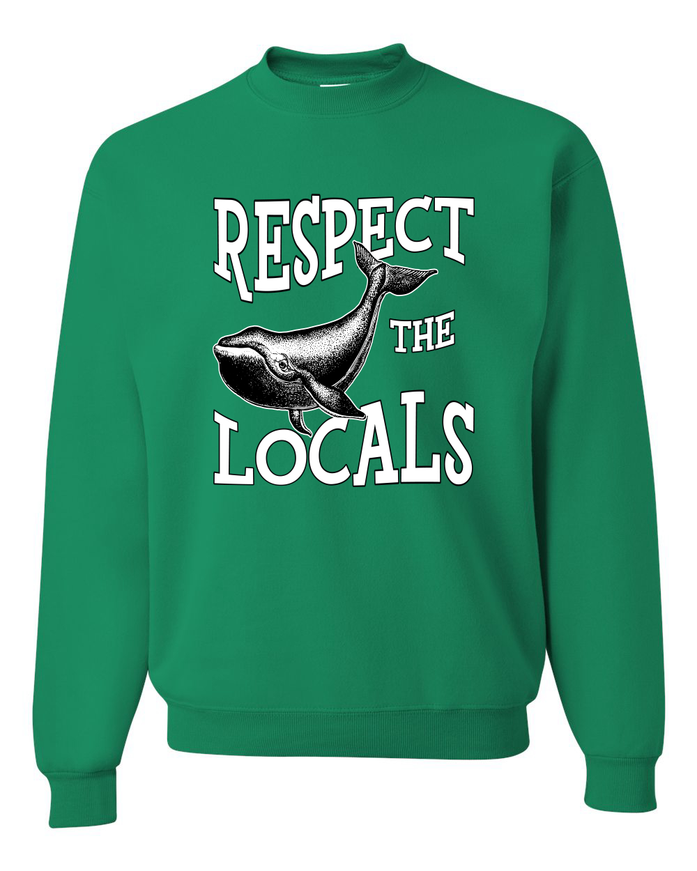 Respect The Locals Save Our Oceans Whale Animals Men Women Sweatshirt - Picture 7 of 12