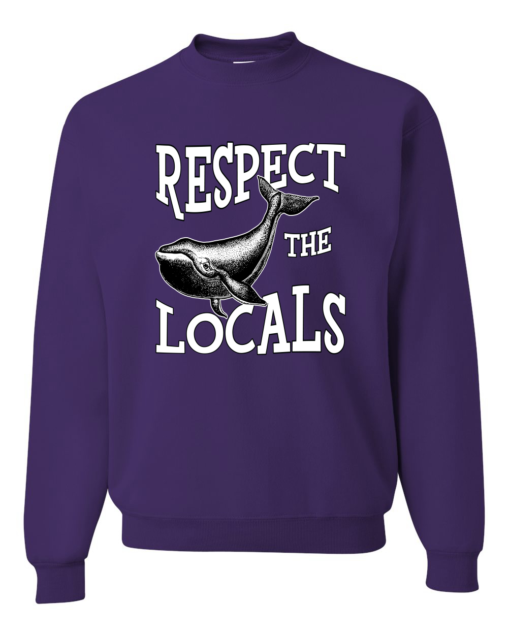 Respect The Locals Save Our Oceans Whale Animals Men Women Sweatshirt - Picture 9 of 12