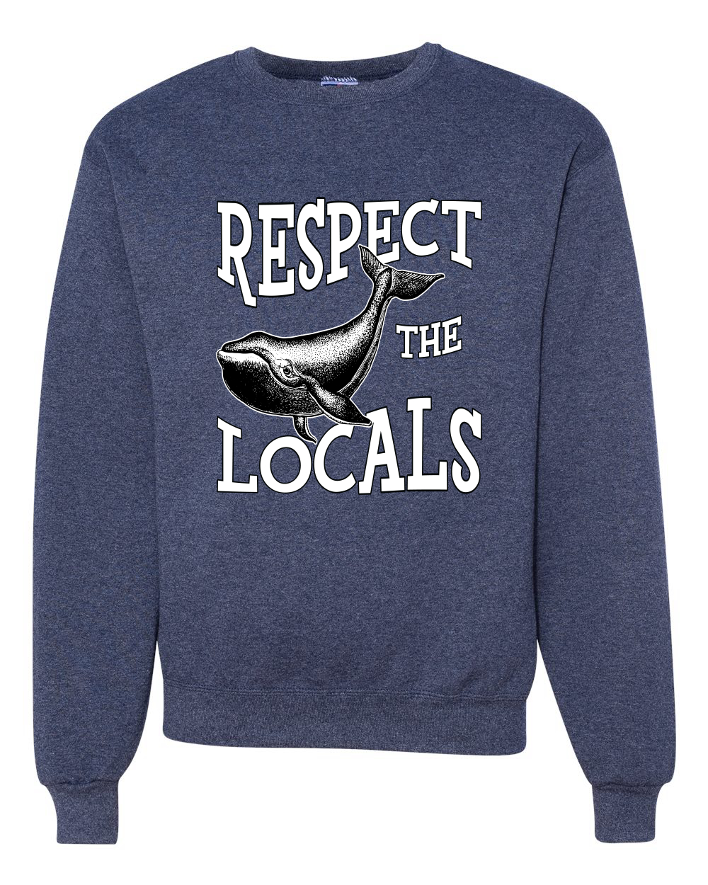 Respect The Locals Save Our Oceans Whale Animals Men Women Sweatshirt - Picture 12 of 12