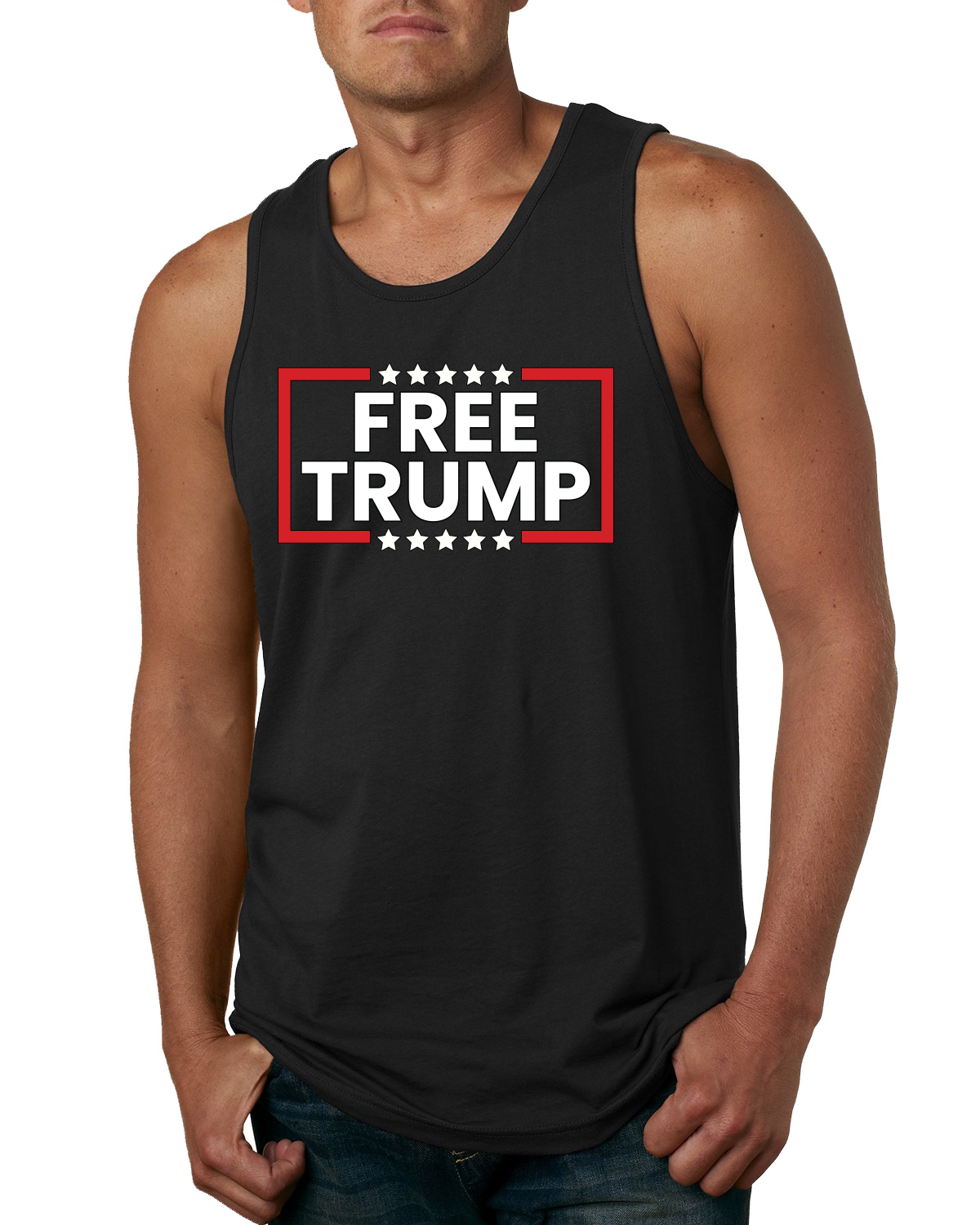 Camiseta sin mangas para hombre Donald Trump Ultra MAGA sin arresto - Imagen 3 de 6