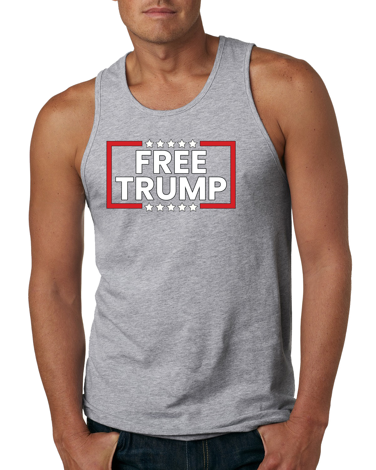 Camiseta sin mangas para hombre Donald Trump Ultra MAGA sin arresto - Imagen 4 de 6