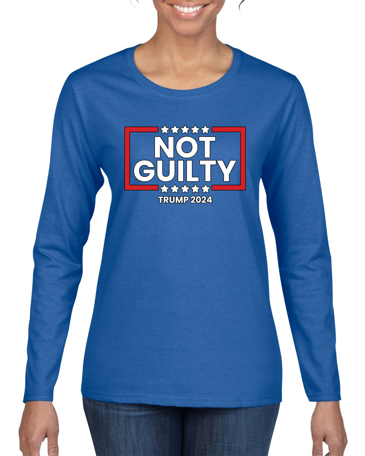 Donald Trump Arrest Not Guilty Verdict Trump 2024 Damen-Langarmshirt - Bild 8 von 8