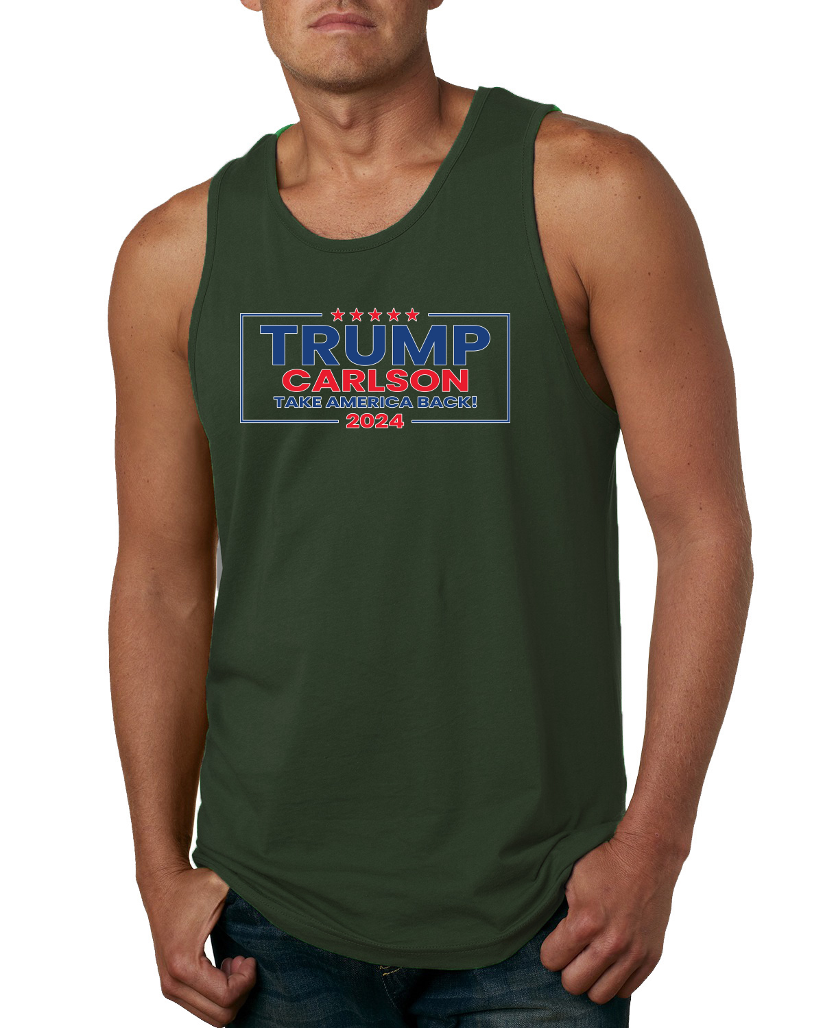 Donald Trump Tucker Carlson Take America Back 2024 Herren Tank Top - Bild 4 von 6