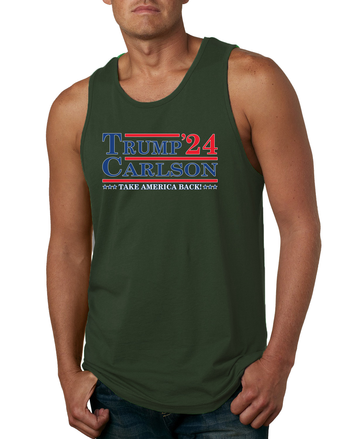 Donald Trump Tucker Carlson 2024 Präsident Männer Tank Top - Bild 4 von 6