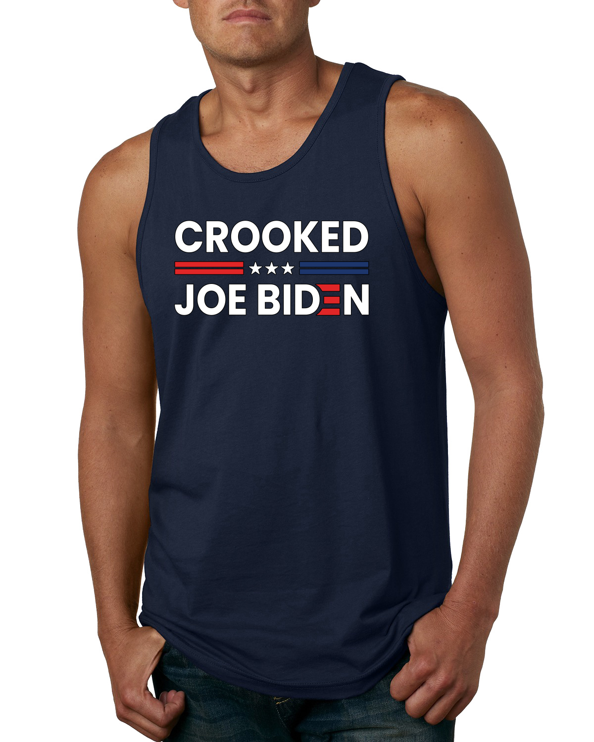 Camiseta sin mangas Crooked Joe Pro Trump 2024 MAGA republicano conservador anti Biden para hombre - Imagen 6 de 8