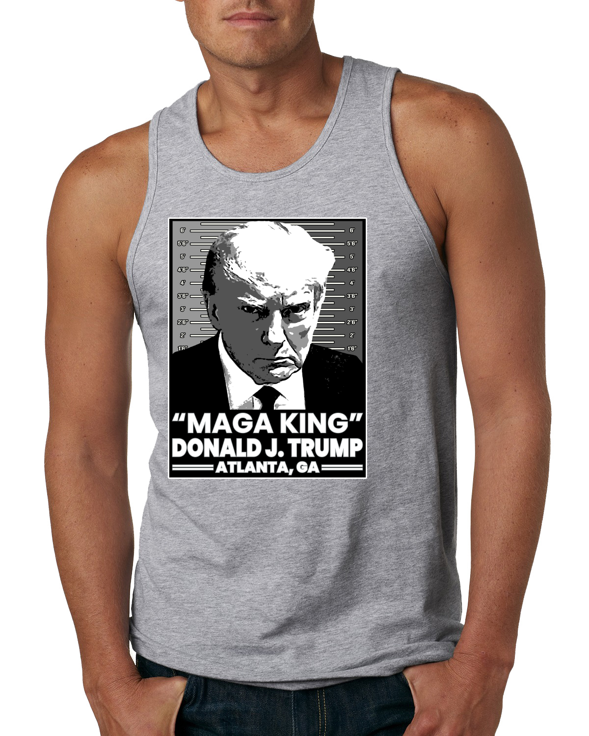 Camiseta sin mangas Maga King Donald Trump Georgia oficial con foto policial para hombre - Imagen 5 de 9