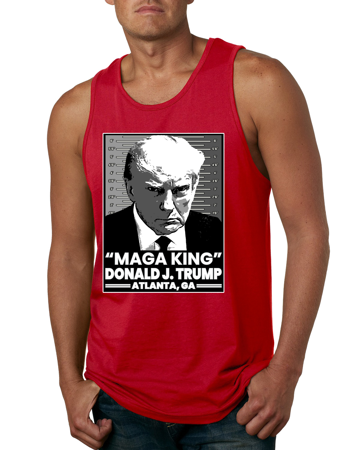 Camiseta sin mangas Maga King Donald Trump Georgia oficial con foto policial para hombre - Imagen 7 de 9