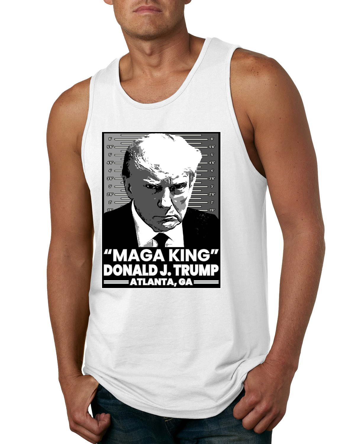 Camiseta sin mangas Maga King Donald Trump Georgia oficial con foto policial para hombre - Imagen 9 de 9