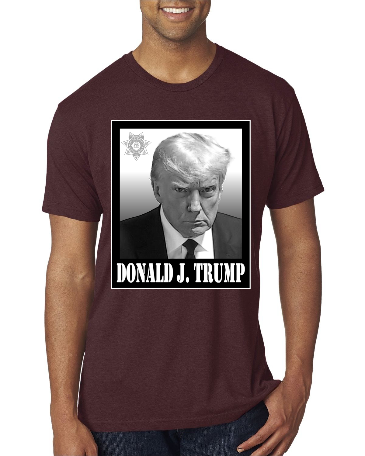 Camiseta President Donald Trump Georgia Mugshot Cara Políticos Hombres Tri Mezcla - Imagen 13 de 17