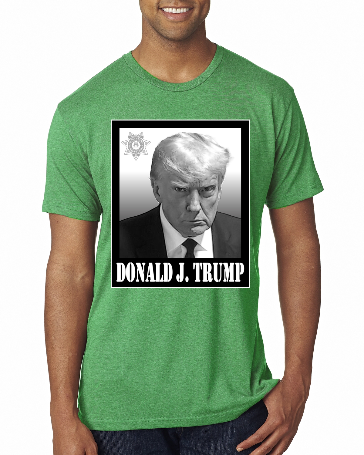 Camiseta President Donald Trump Georgia Mugshot Cara Políticos Hombres Tri Mezcla - Imagen 4 de 17