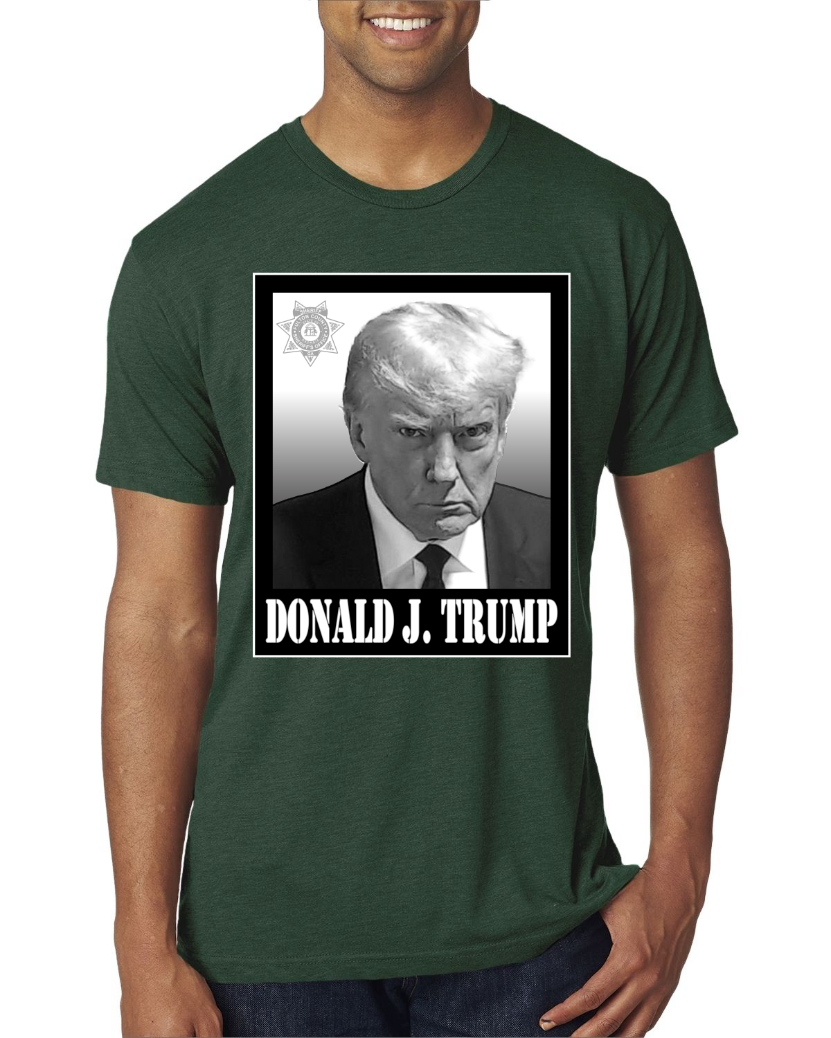 Camiseta President Donald Trump Georgia Mugshot Cara Políticos Hombres Tri Mezcla - Imagen 3 de 17