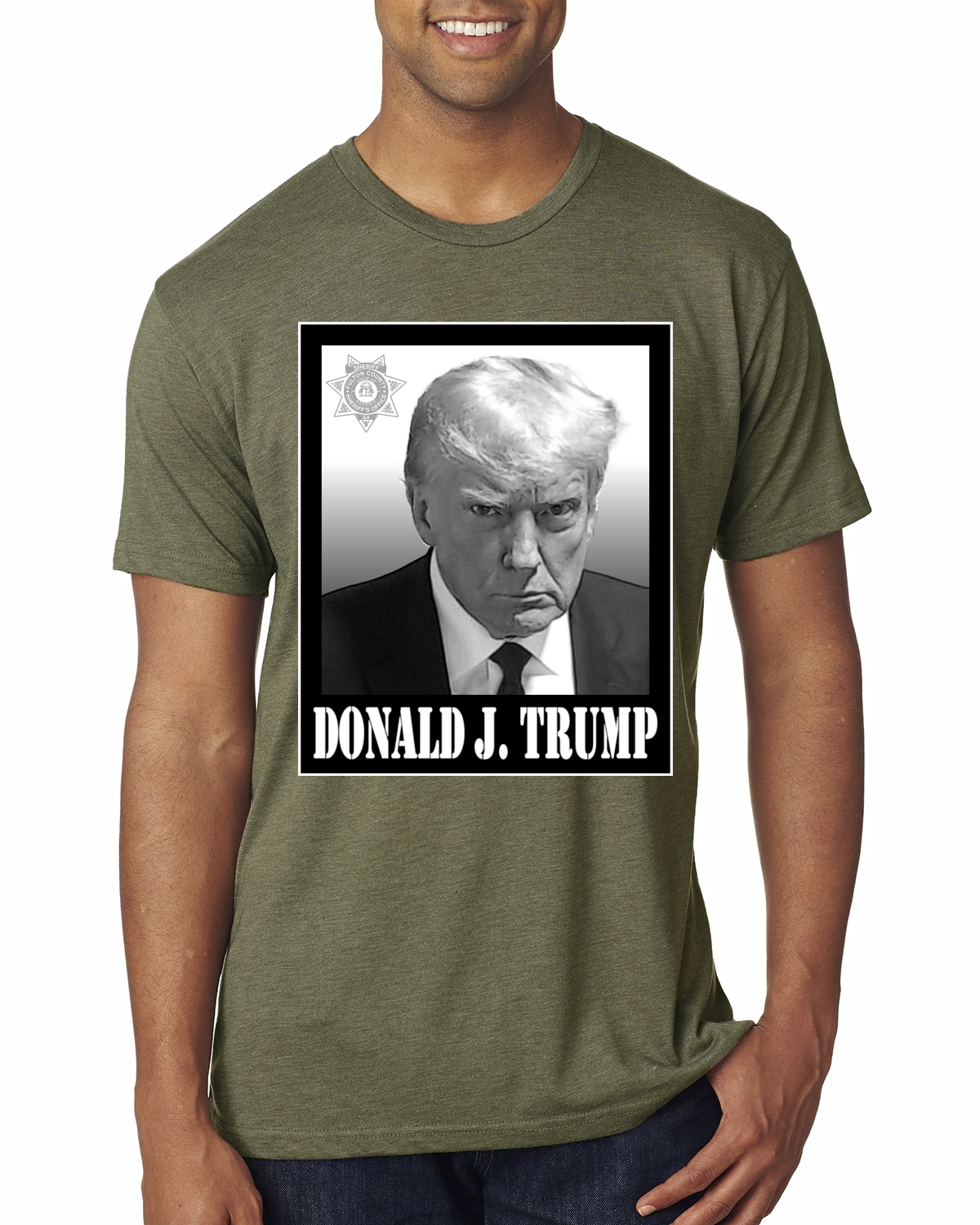 Camiseta President Donald Trump Georgia Mugshot Cara Políticos Hombres Tri Mezcla - Imagen 12 de 17