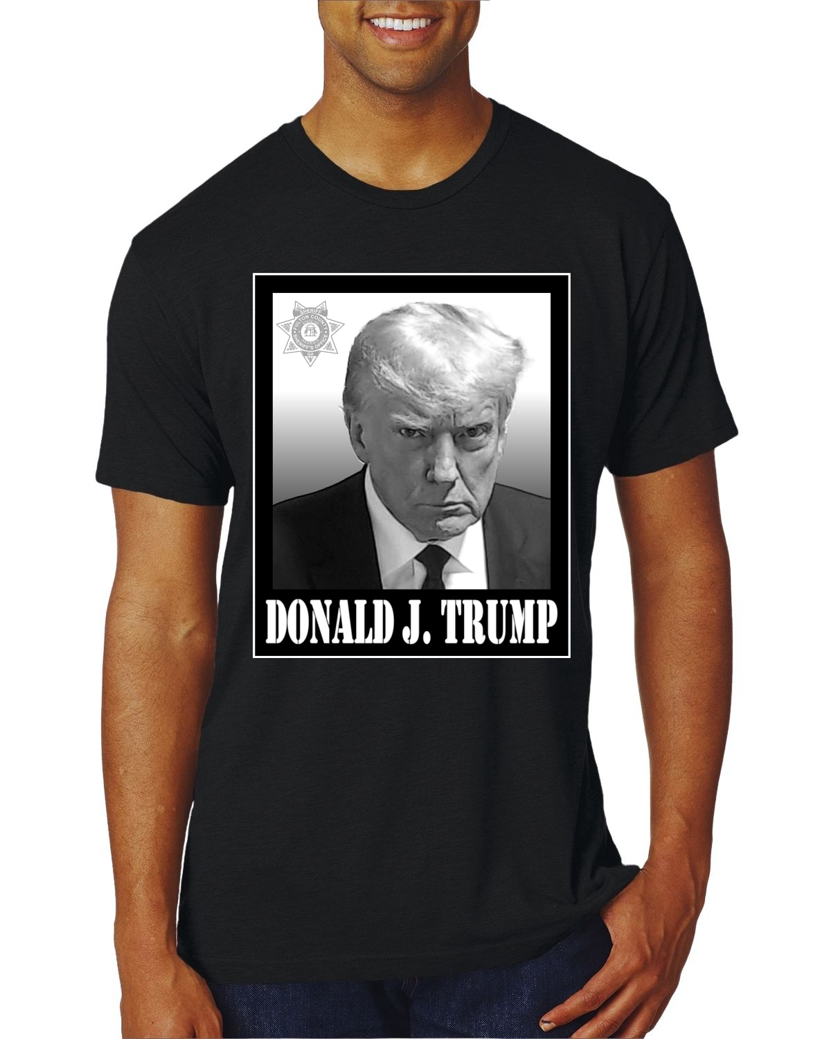 Camiseta President Donald Trump Georgia Mugshot Cara Políticos Hombres Tri Mezcla - Imagen 14 de 17