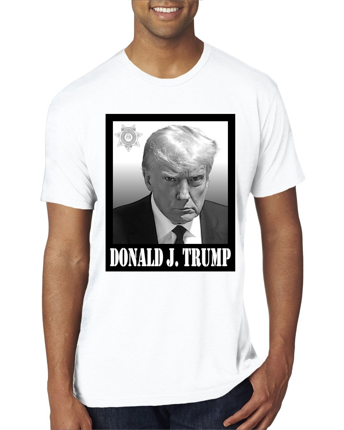 Camiseta President Donald Trump Georgia Mugshot Cara Políticos Hombres Tri Mezcla - Imagen 17 de 17