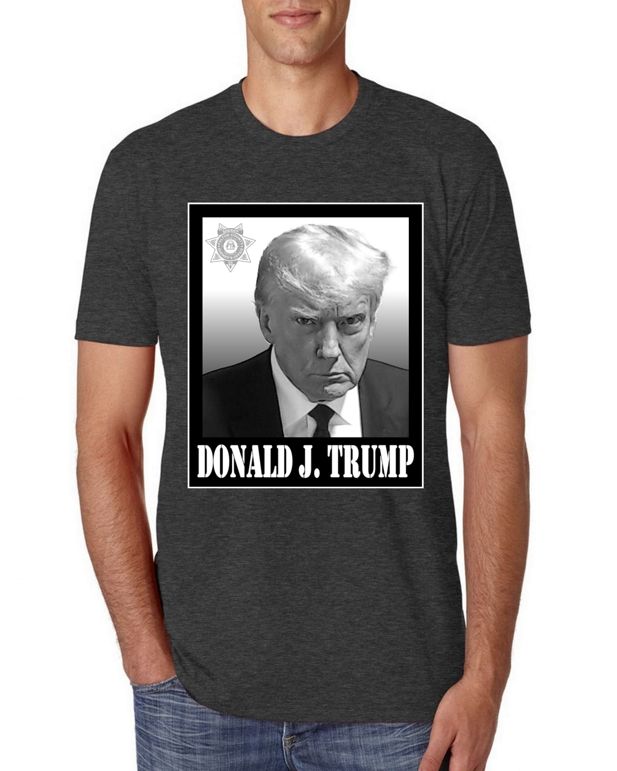 Camiseta President Donald Trump Georgia Mugshot Cara Políticos Hombres Tri Mezcla - Imagen 7 de 17