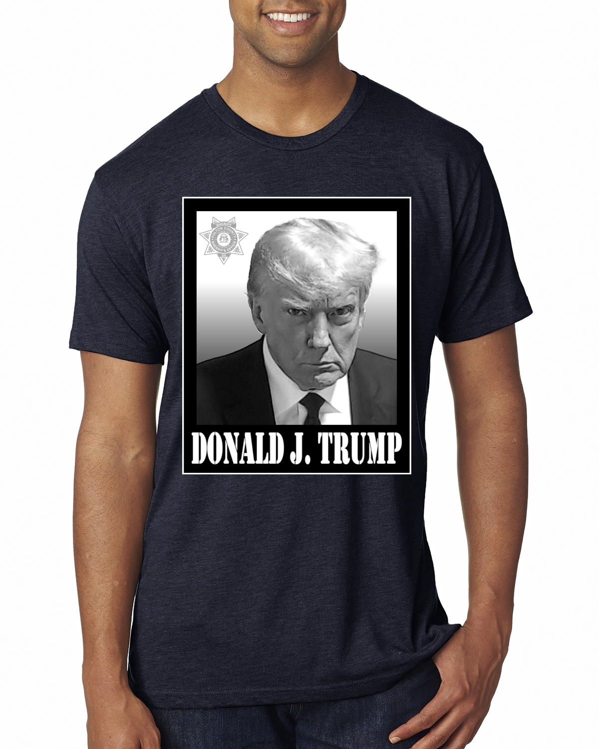 Camiseta President Donald Trump Georgia Mugshot Cara Políticos Hombres Tri Mezcla - Imagen 8 de 17