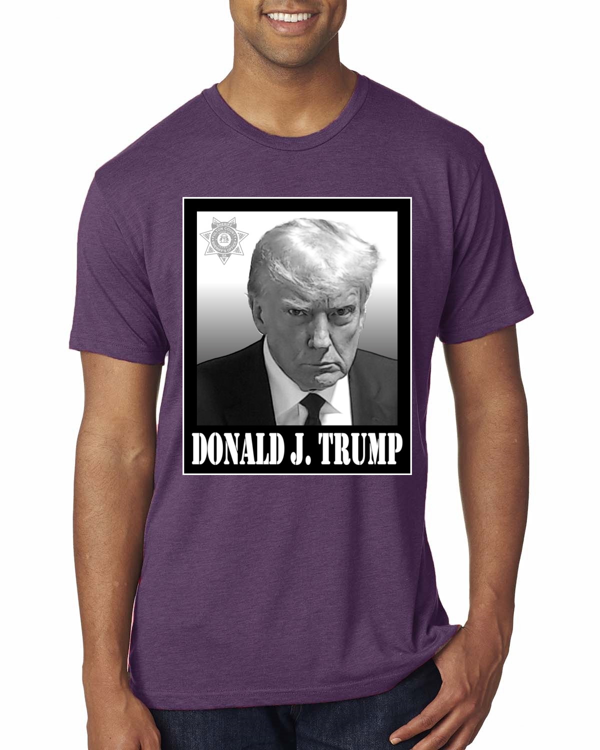 Camiseta President Donald Trump Georgia Mugshot Cara Políticos Hombres Tri Mezcla - Imagen 9 de 17
