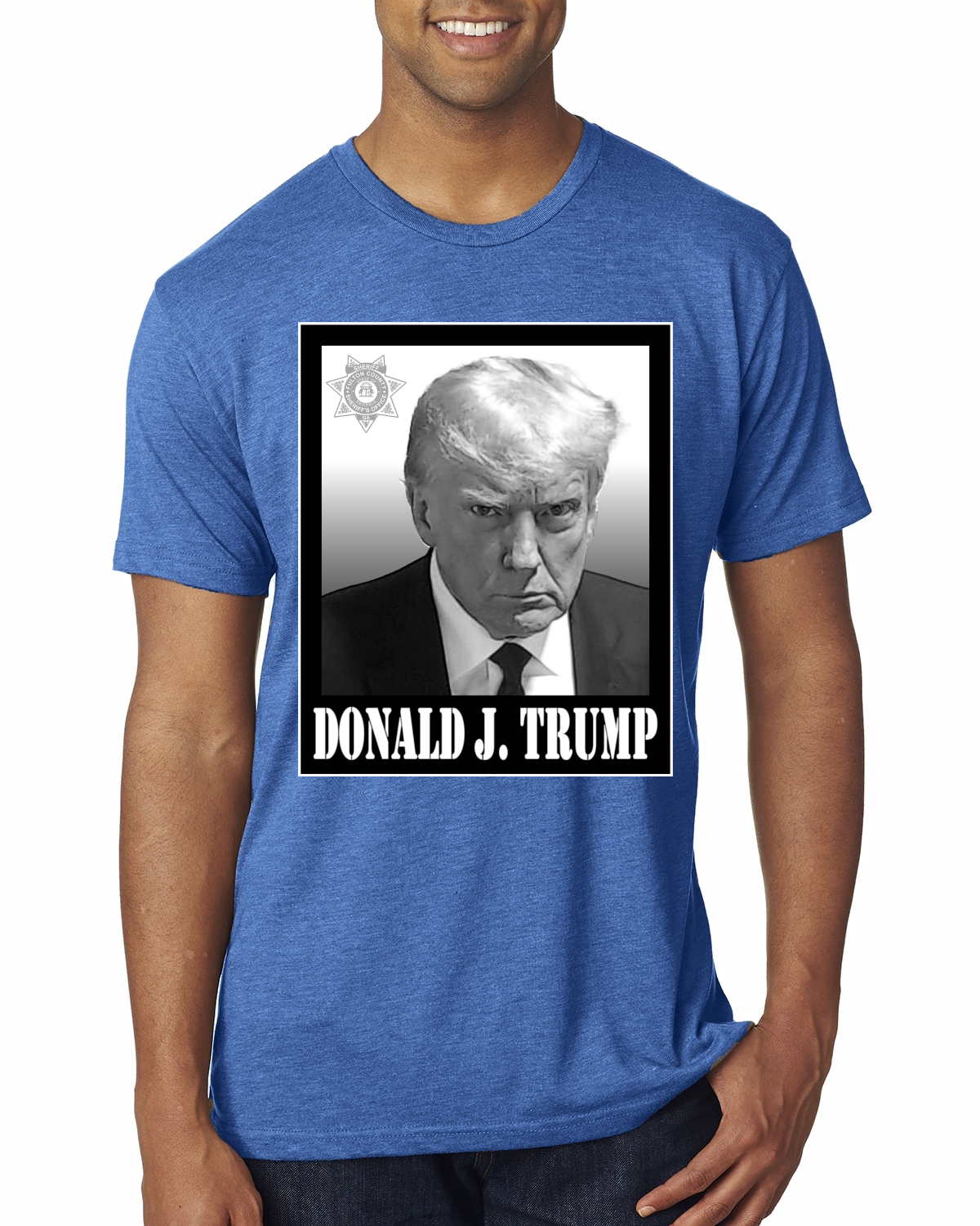 Camiseta President Donald Trump Georgia Mugshot Cara Políticos Hombres Tri Mezcla - Imagen 11 de 17
